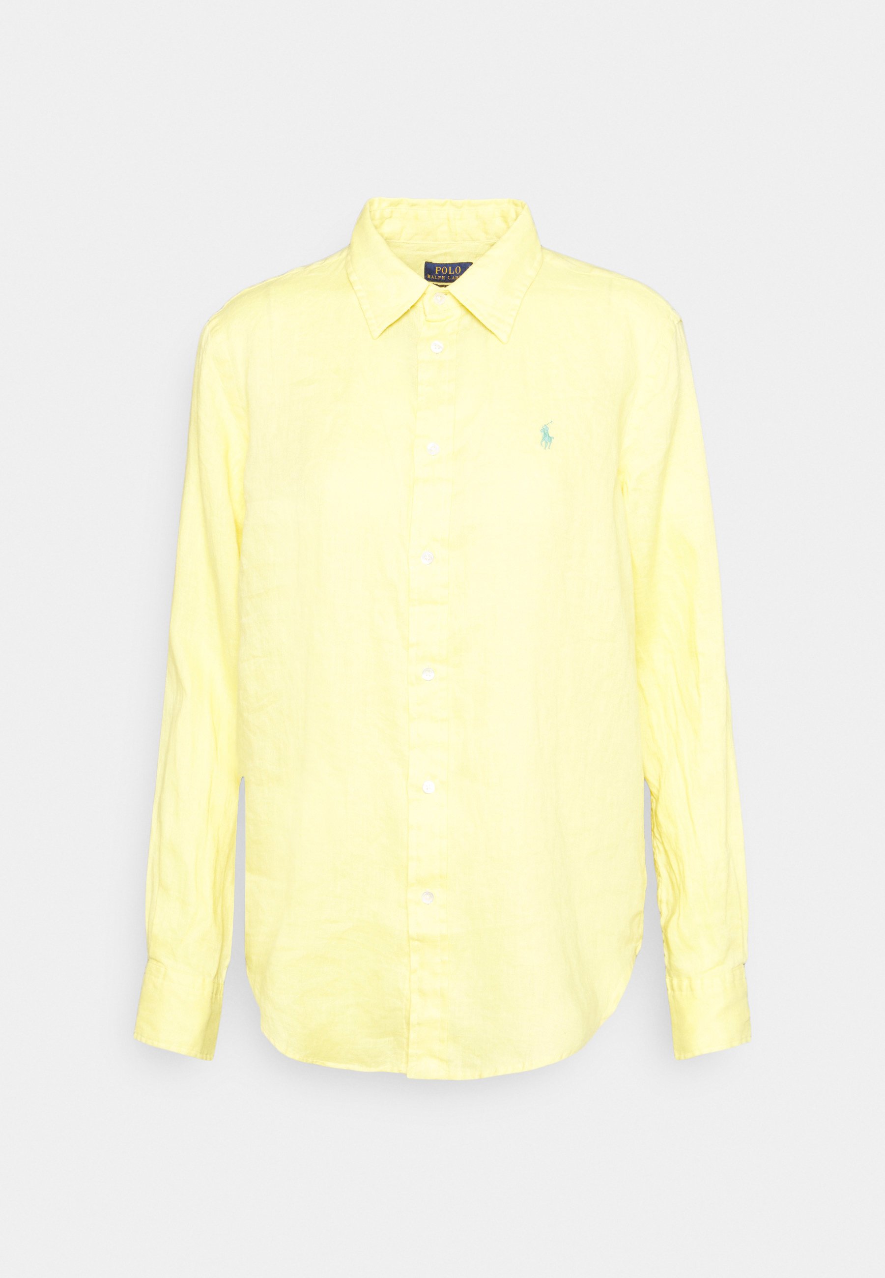 yellow polo button down