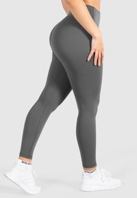 Smilodox ADVANCE PRO MID RISE YOGA SPORT FITNESS - Tights - dunkelgrau