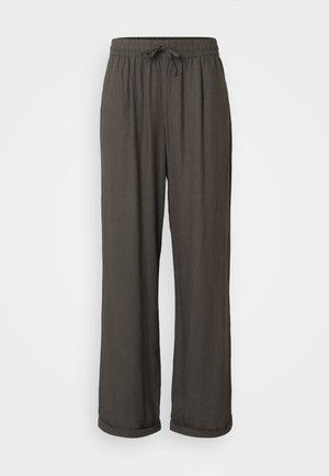 Pier One LINEN BLEND JOGGER - Nohavice - dark grey