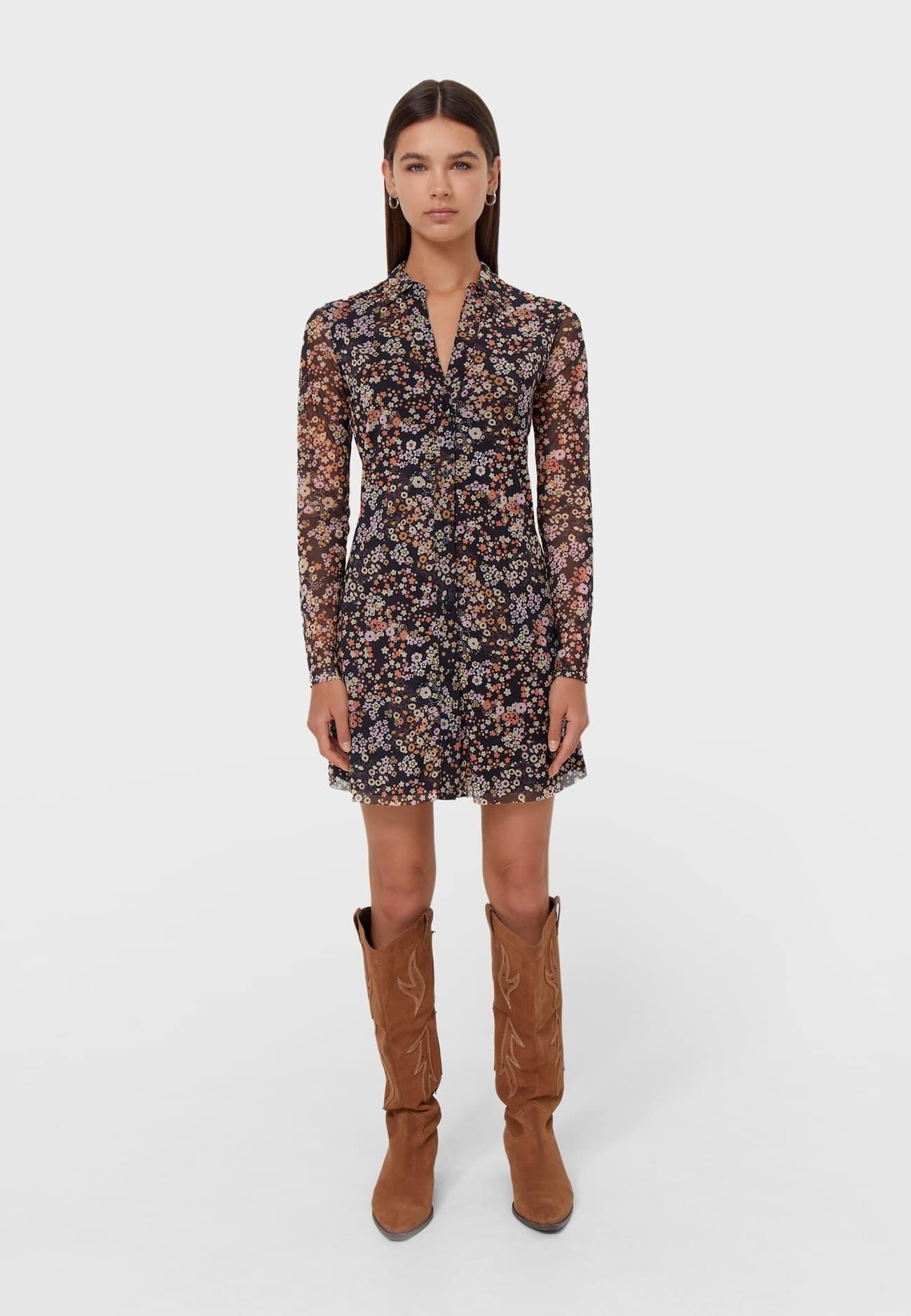 robe leopard stradivarius