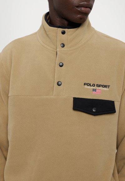 Polo Ralph Lauren LONG SLEEVE UNISEX - Φούτερ - desert khaki/black