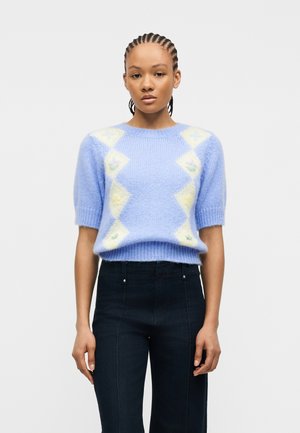 VMMADDEN O NECK - T-Shirt print - brunnera blue