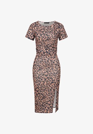 Cloud 5ive, MIDI DRESS - Pouzdrové šaty - brown/black