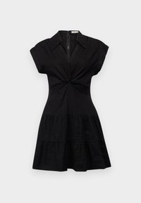 MILA DEEP TWIST MINI DRESS - Robe chemise - black