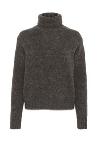 Stickad tröja - major brown melange