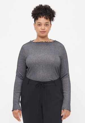 CARIDOL LIFE EMMA O NECK - Maglietta a manica lunga - black/silver-coloured