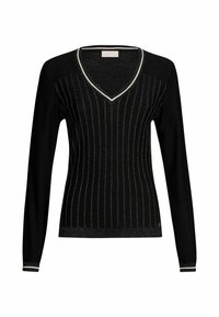 V NECK  - Pulóver - black