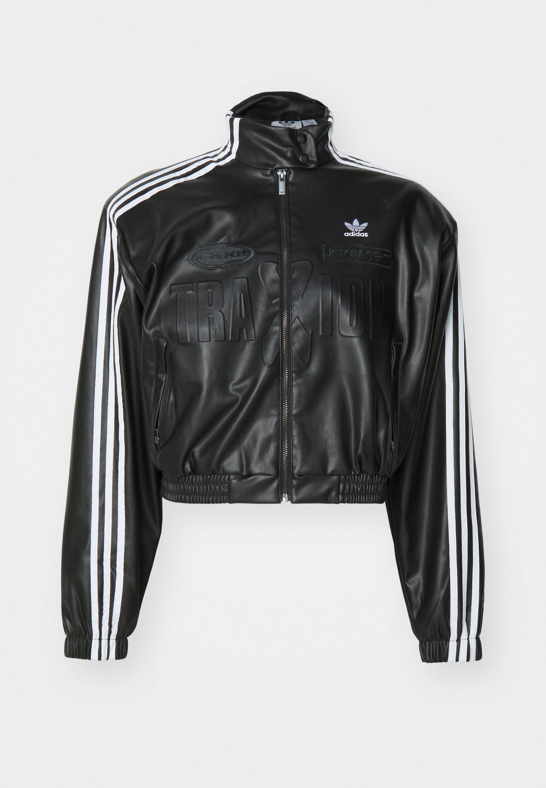 (W) Adidas ★ SST Pleather Loose Padded Jacker Black Adidas Original SST Pleather Loose Padded Jacket