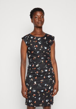 HEDINA INDIA DRESS - Sukienka etui - black/blue/warm orange