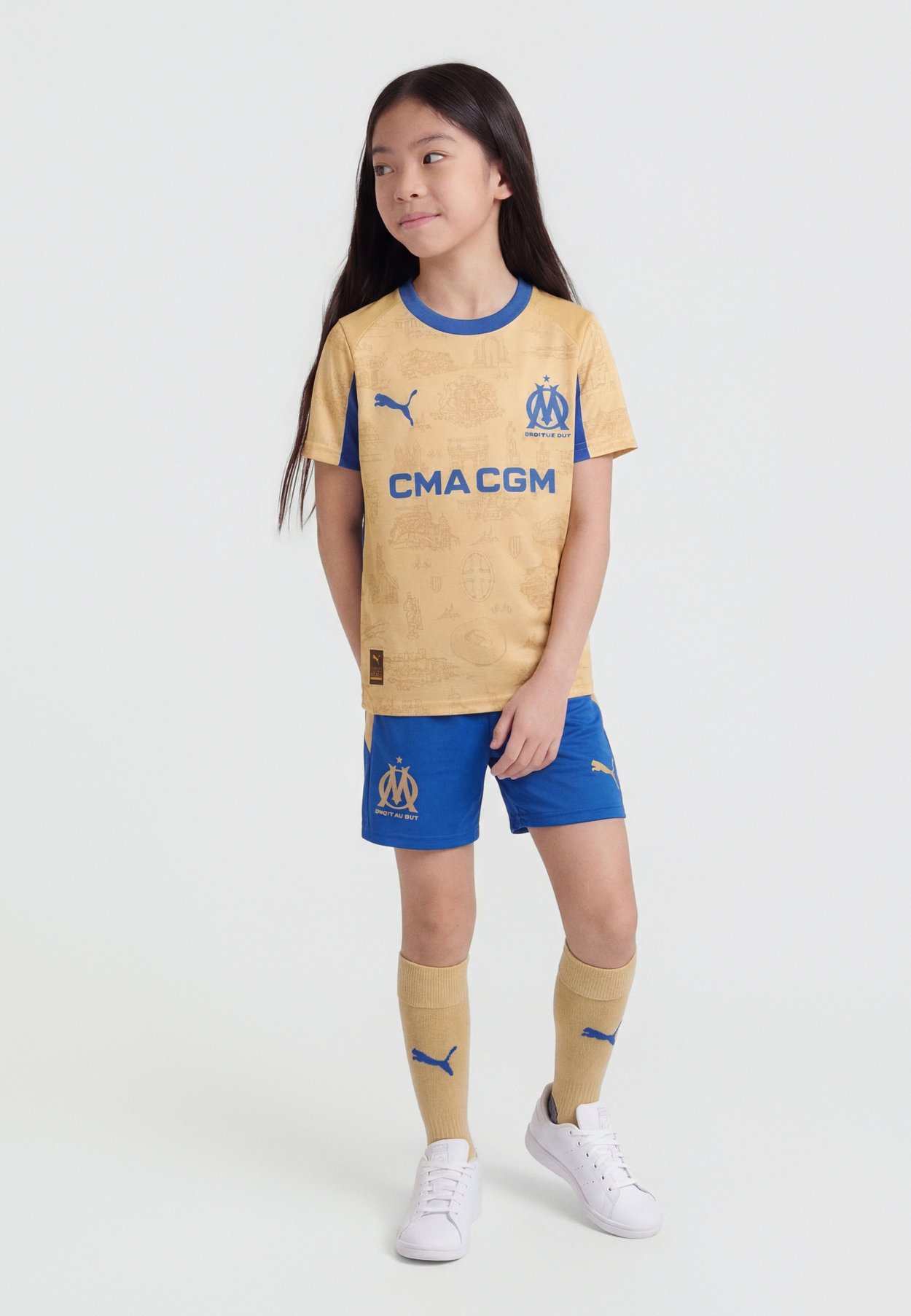 PUMA OLYMPIQUE MARSEILLE SPECIAL EDITION UNISEX - Equipación de selecciones - light gold/royal sapphire