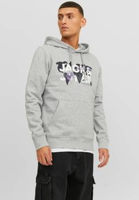 Jack & Jones - JACK & JONES HOODIE SWEAT - Jersey con capucha - light grey melange Imagen en miniatura 1