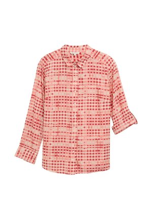 Overhemdblouse - berry red check design