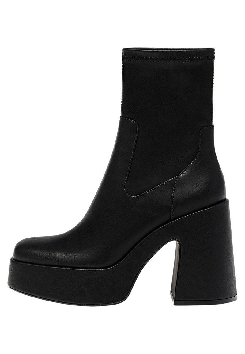 PULL&BEAR Bottines à plateau - black