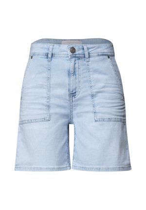 Street One, STRAIGHT LEG SHORTS IM CASUAL FIT - Short en jean - bleached light blue wash