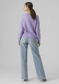 Vero Moda VMDOFFY O NECK BLOUSE - Strikkegenser - sand verbena