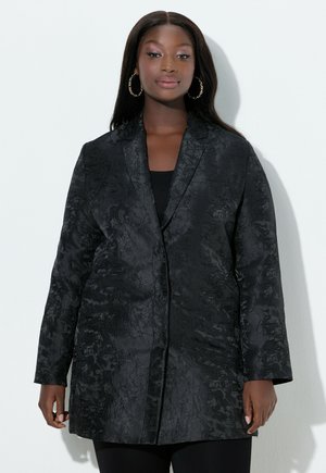 A-LINIE REVERSKRAGEN LANGARM - Kurzmantel - black