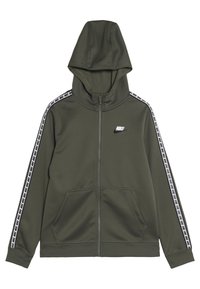 Nike Sportswear HOODIE TAPED - Träningsjacka - medium olive/white