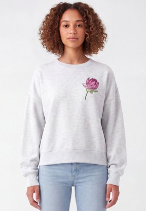 watapparel, BLUME - Sweatshirt - cool heather grey