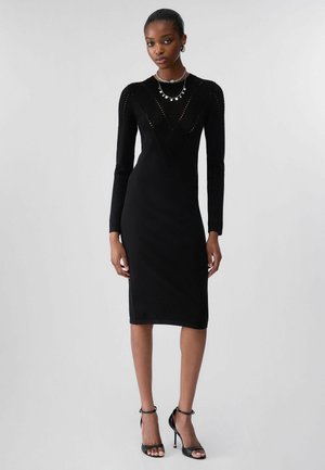LIU JO, LIU JO KNIT MIDI DRESS - Strickkleid - black