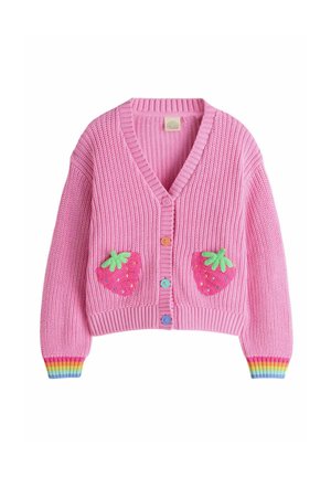 V-NECK STRAWBERRY - Cardigan - pink