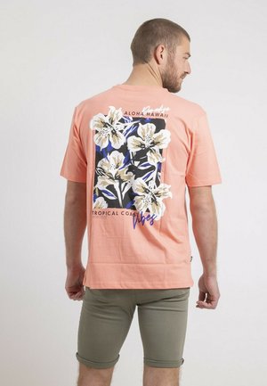 Ritchie Jeans COL ROND NOFENIX - T-shirt imprimé - corail