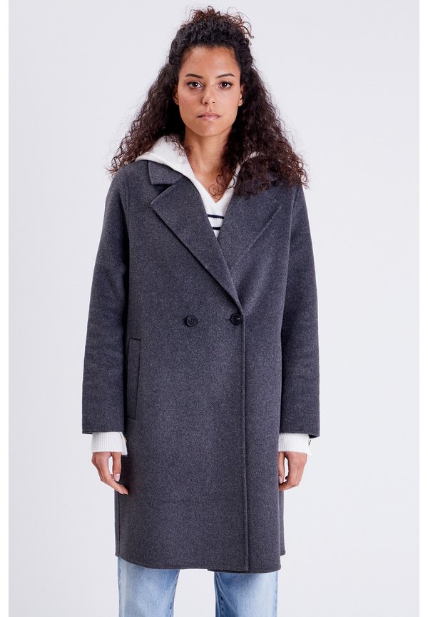 LOOSE FITTING BUTTON DOWN  - Klassischer Mantel - gris foncé