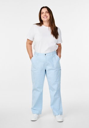 Jean flare - light b small stripe
