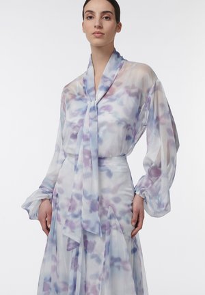 Leem, BLURRED FLORAL SCARF BLOUSE - Blouse - multicolor