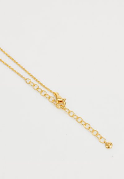 Colar de corrente em ouro com fecho tipo lagosta e extensão ajustável em comprimento. Os elos são ovais, criando uma textura delicada.