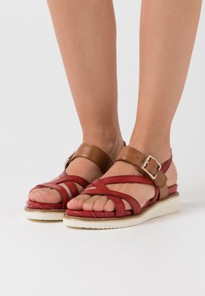 Tamaris Platform sandals - chili/cognac