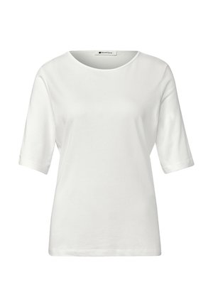 Street One, BASIC T-SHIRT MIT RUNDHALS IN UNIFARBE - T-shirt basique - off white
