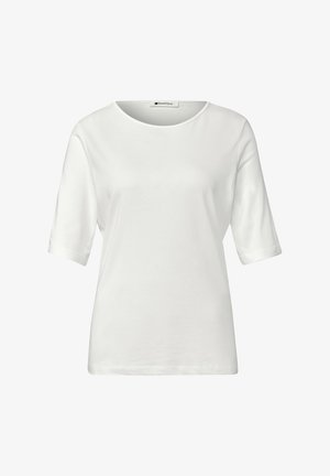 Street One, BASIC T-SHIRT MIT RUNDHALS IN UNIFARBE - T-shirt basique - off white