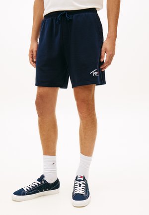 Tommy Jeans SIGNATURE SUEDED TERRY SWEAT SHORTS - Jogginghose - dark night navy