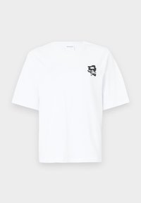 SLFREG FLORAL PRINT TEE - T-shirt imprimé - bright white\black