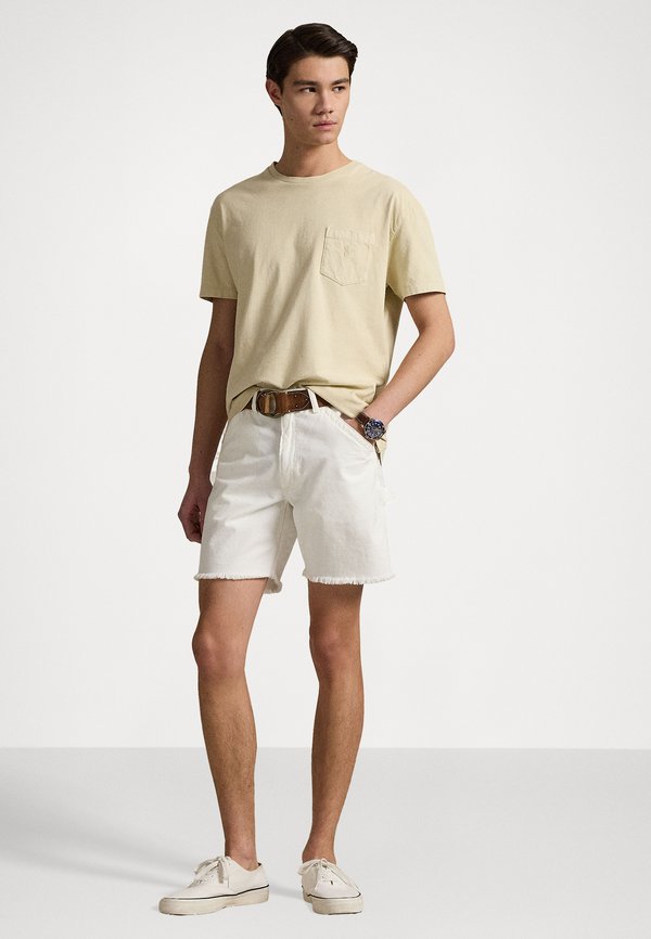 CUSTOM SLIM MINERAL-DYED POCKET T-SHIRT - Basic T-shirt - natural2