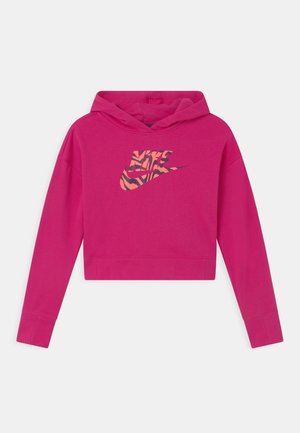 CROP HOODIE - Bluza - fireberry