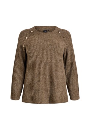 Zizzi Strickpullover - crocodile mel.