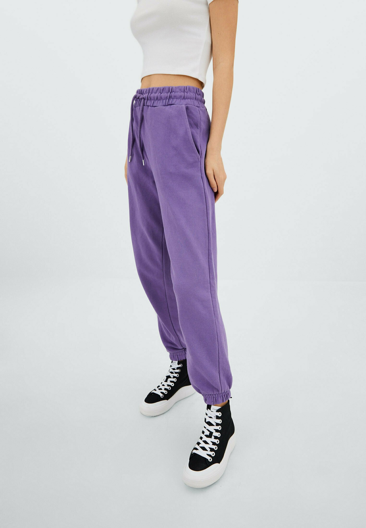 Stradivarius Pantaloni sportivi - mottled lilac/lilla screziato - Zalando.it