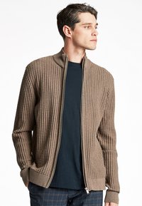 Lindbergh STRUCTURE  - Cardigan - dk sand mel