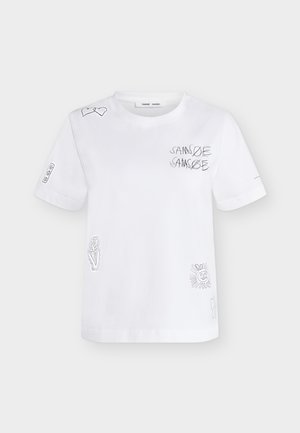 Samsøe Samsøe, SACAMINO T-SHIRT - Μπλουζάκι με στάμπα - white scribbles