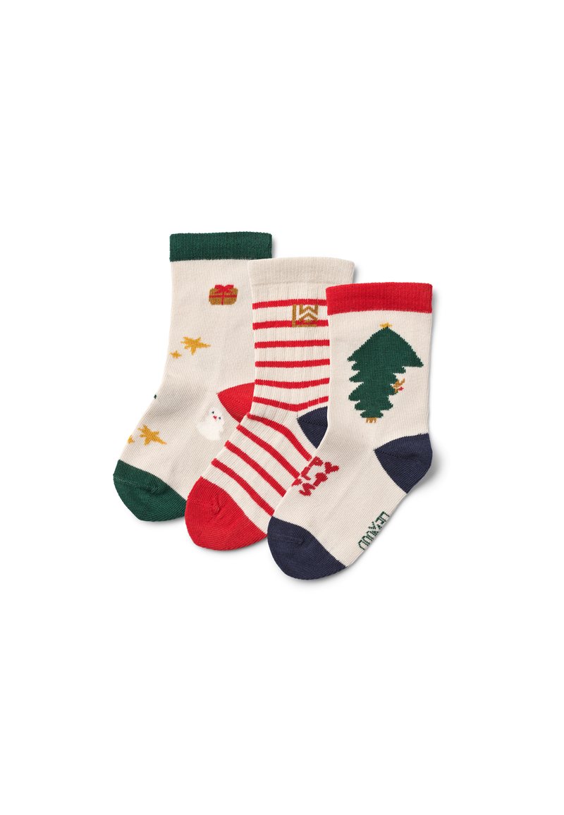 Liewood SILAS SOCKS UNISEX 3 PACK - Zoknik - sandy