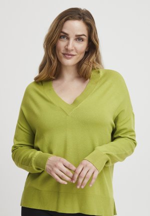 FRBLUME PU 15 - Strickpullover - dark citron