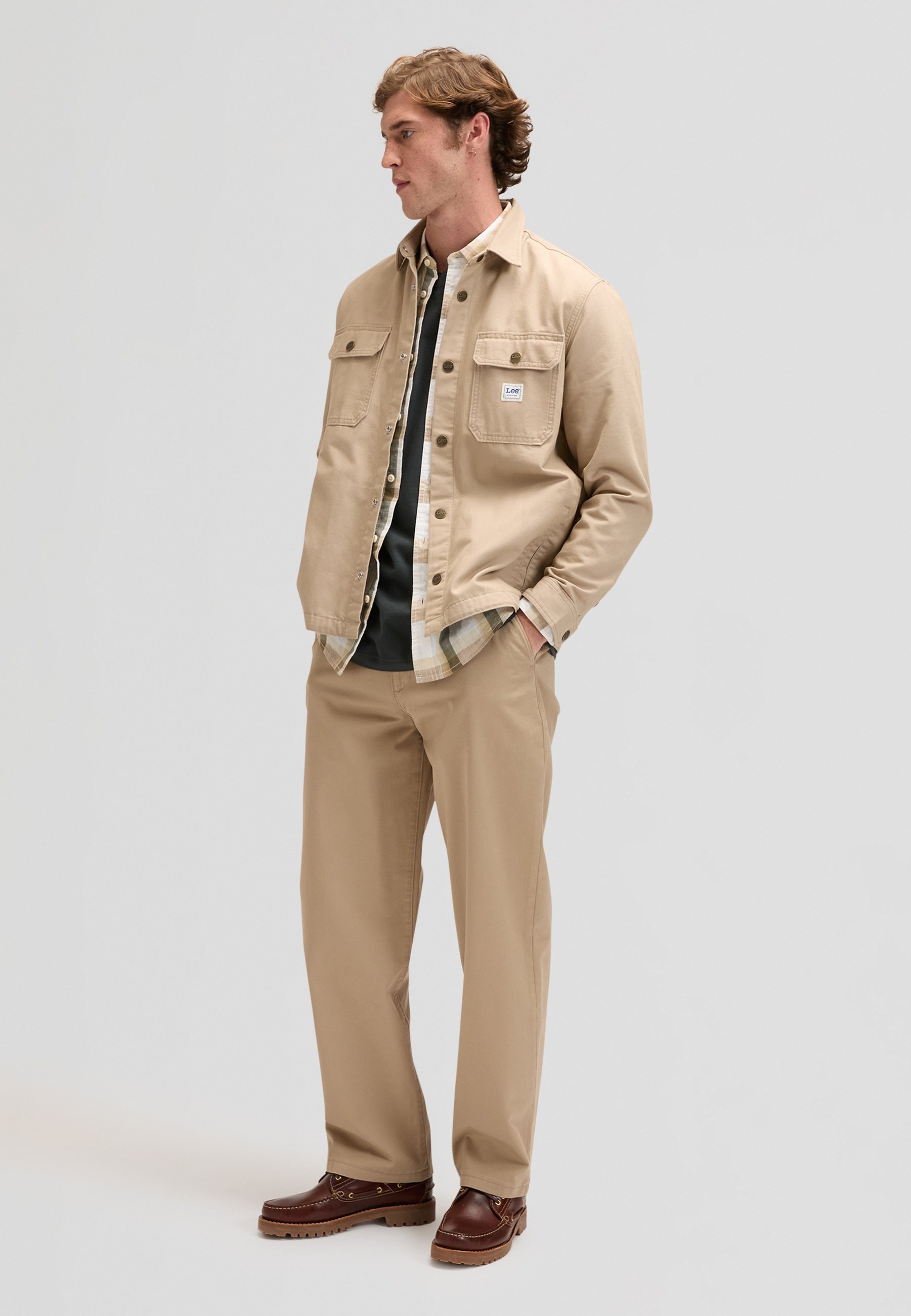 Lee LOOSE WORKWEAR - Chinos - perfect khaki/taupe - Zalando.ie