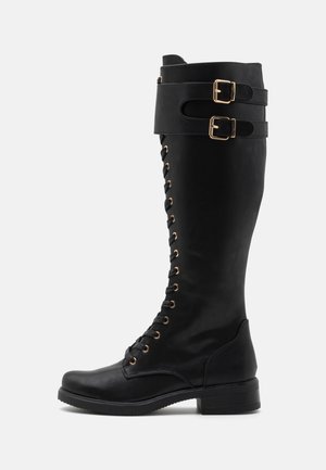 Bottes à lacets - black