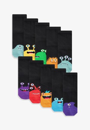 10 PACK  - Sukat - black bright monsters