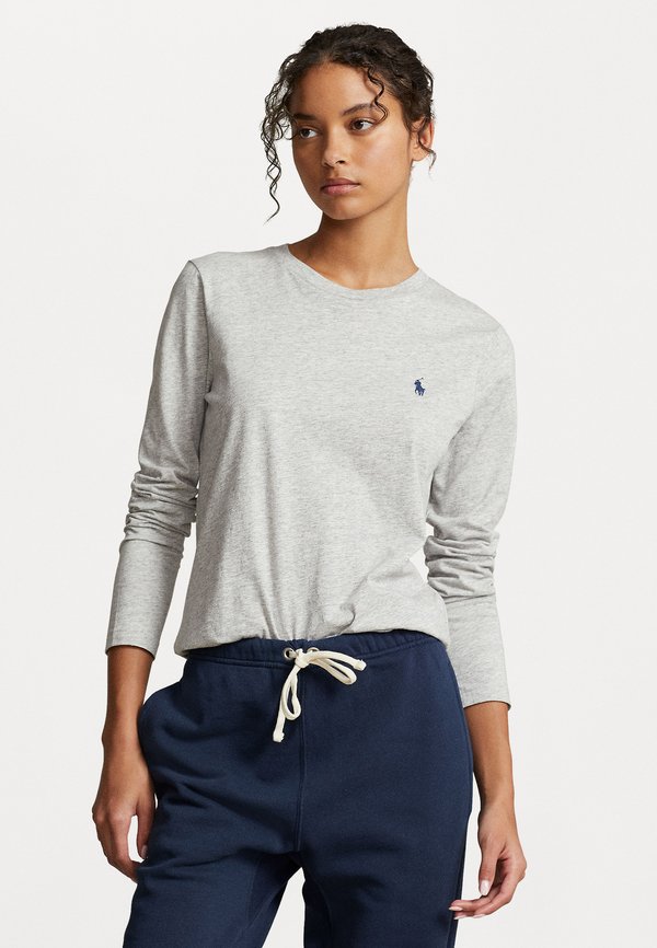 LONG SLEEVE JERSEY CREWNECK TEE - Long sleeved top - cobblestone heather