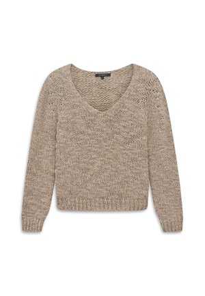 bugatti, V-NECK - Strickpullover - taupe