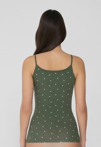 Tezenis MIT RUNDEM AUSSCHNITT - Top - grün y military green stampa polka dot