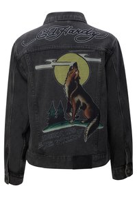 Ed Hardy BORN WILD  - Džínová bunda - washed black