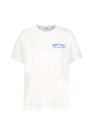 Sublevel, BEQUEMES SHIRT KURZARM PRINTDESIGN RUNDHALSAUSSCHNITT - Print T-shirt - weiß